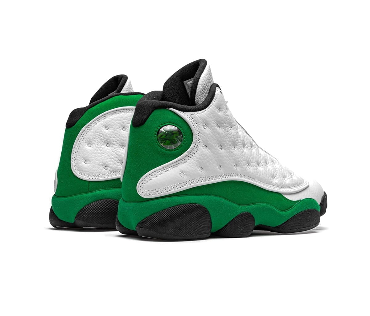 Air Jordan 13 Retro White Lucky Green Sneakers - Cushioned Stride