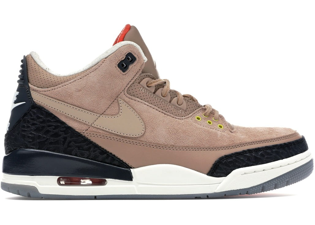 Air Jordan 3 JTH Bio Beige Suede Sneakers - Hall of Fame