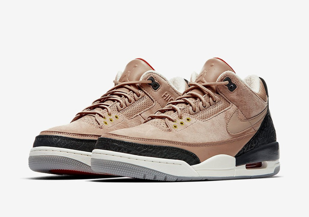 Air Jordan 3 JTH Bio Beige Suede Sneakers - Basketball Legend