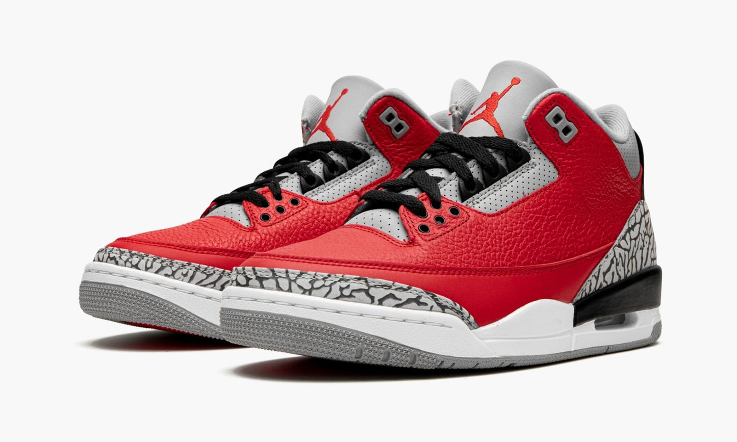 Air Jordan 3 Retro Red Cement/Unite Sneakers - Court Icon