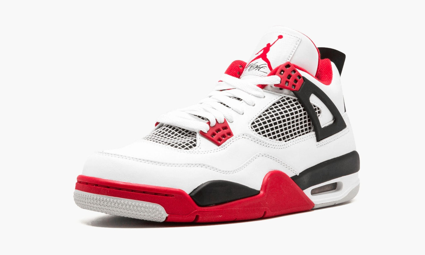 Air Jordan 4 Retro Fire Red Sneakers - Signature Series
