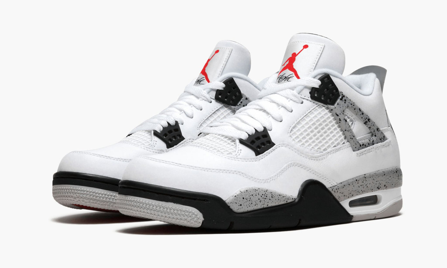 Air Jordan 4 Retro OG White Cement Sneakers - Retro Classic