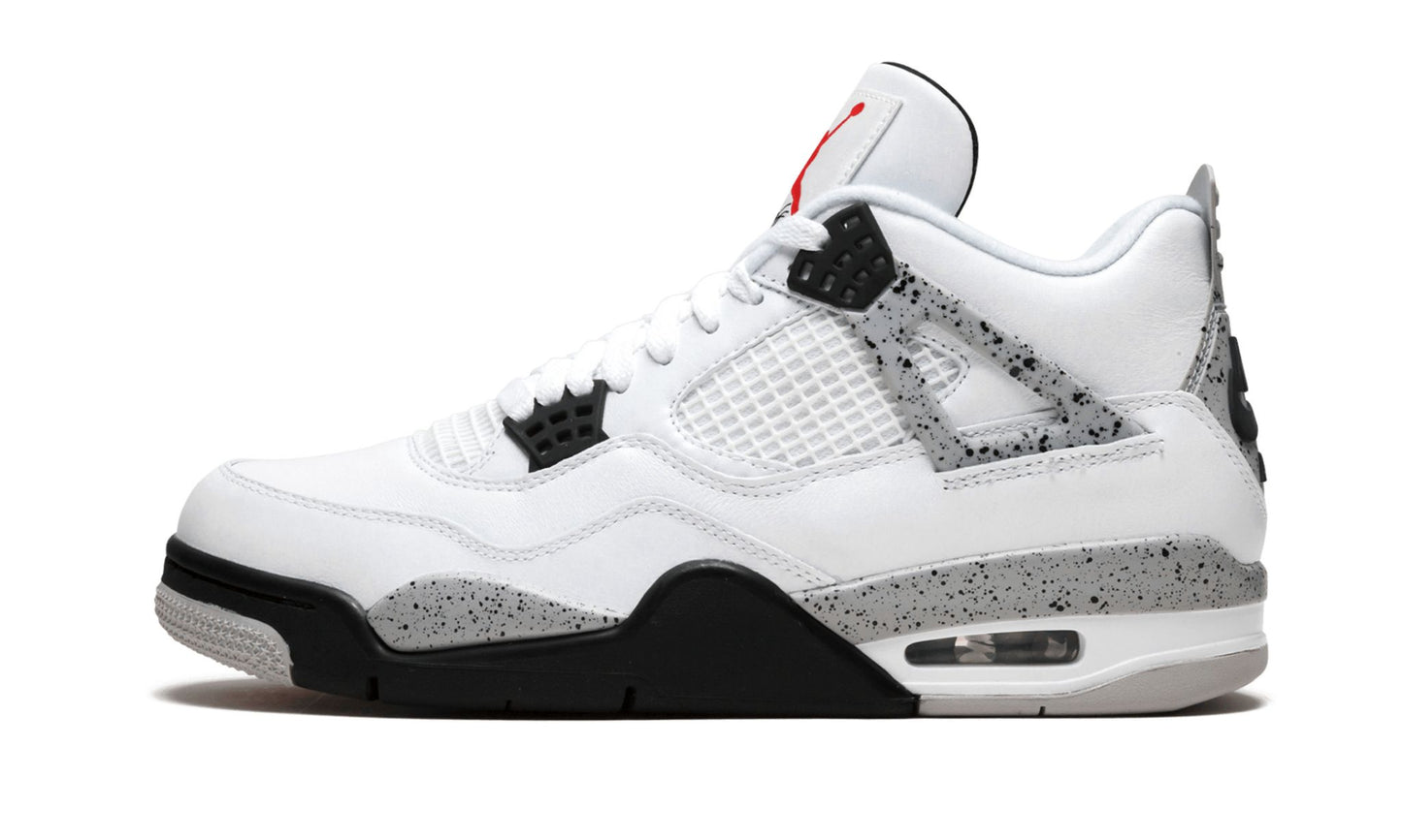 Air Jordan 4 Retro OG White Cement Sneakers - Retro Classic