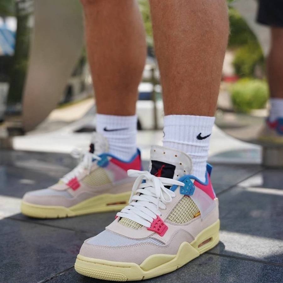 Air Jordan 4 Retro Union Guava Ice Sneakers - Performance Runner