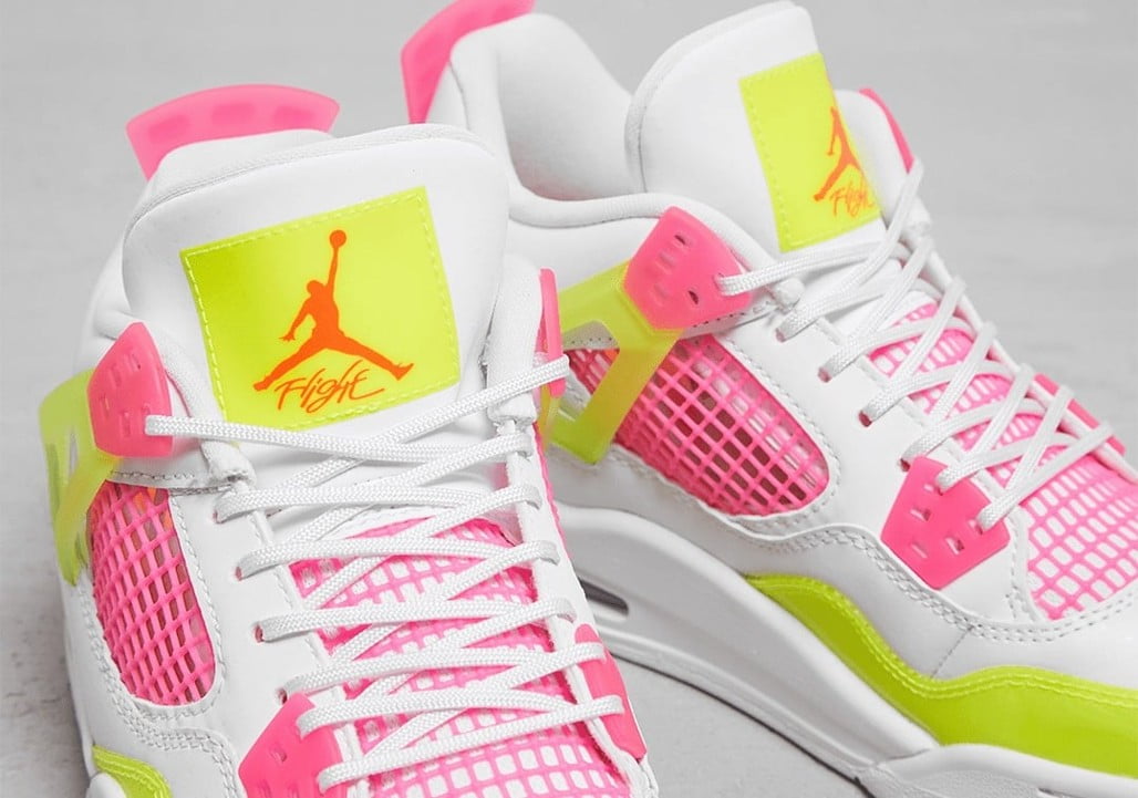 Air Jordan 4 Retro White Lemon Pink GS Sneakers - Game Changer