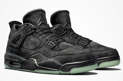 Air Jordan 4 x KAWRS Black Sneakers - Signature Series | Trending Sneakers