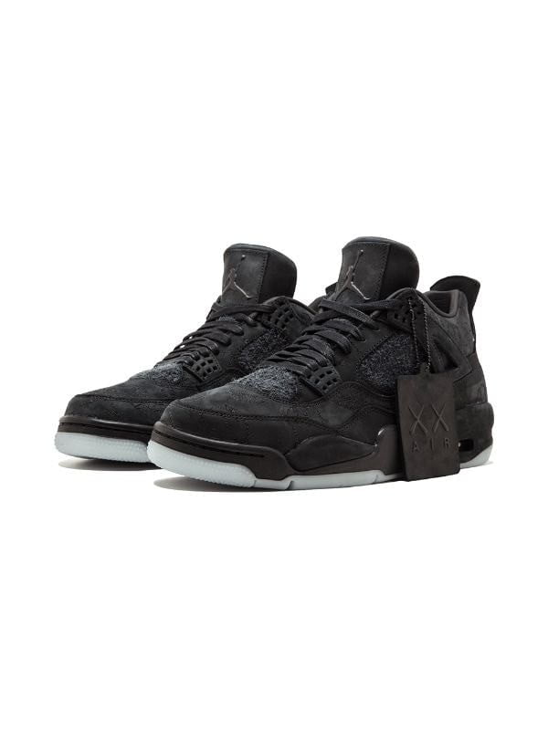 Air Jordan 4 x KAWRS Black Sneakers - Signature Series | Trending Sneakers