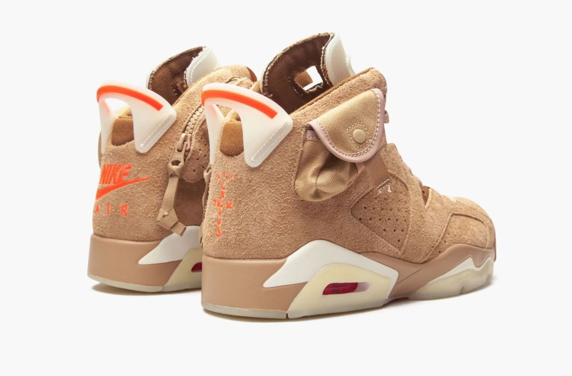 Air Jordan 6 Retro TraviScots British Khaki Sneakers - Performance Runner