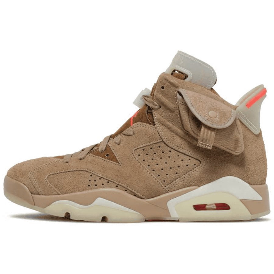 Air Jordan 6 Retro TraviScots British Khaki Sneakers - Performance Runner