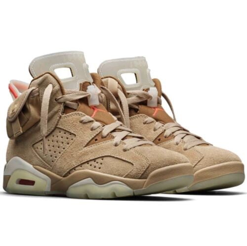 Air Jordan 6 Retro x Travis Scott British Khaki Sneakers - Archive Edition