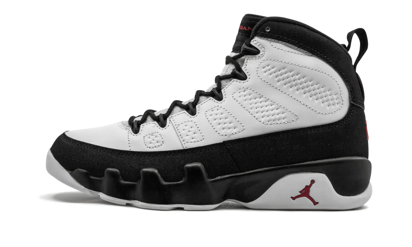 Air Jordan 9 Retro White Black Red 2016 Release Sneakers - Authentic