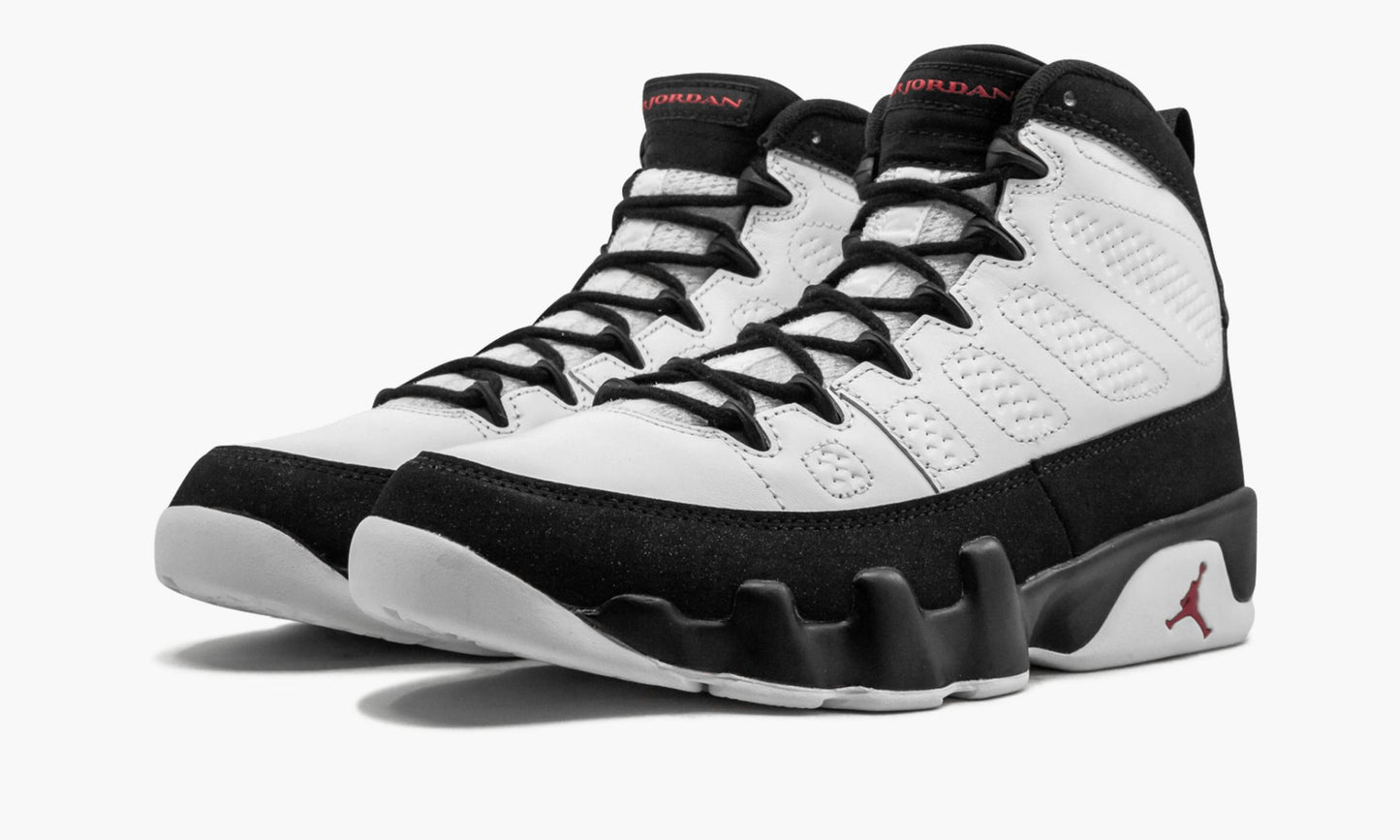Air Jordan 9 Retro White Black Red 2016 Release Sneakers - Authentic