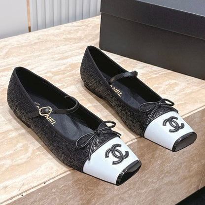 Chanel 2026 Glitter Ballet Flat 10mm Calfskin 899070