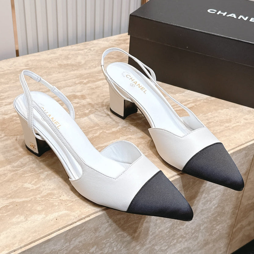 Chanel 2026 Slingback 65mm Fabric Calfskin 898961