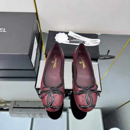 CC 2026 Cambon Ballet Flat Quilted Calfskin