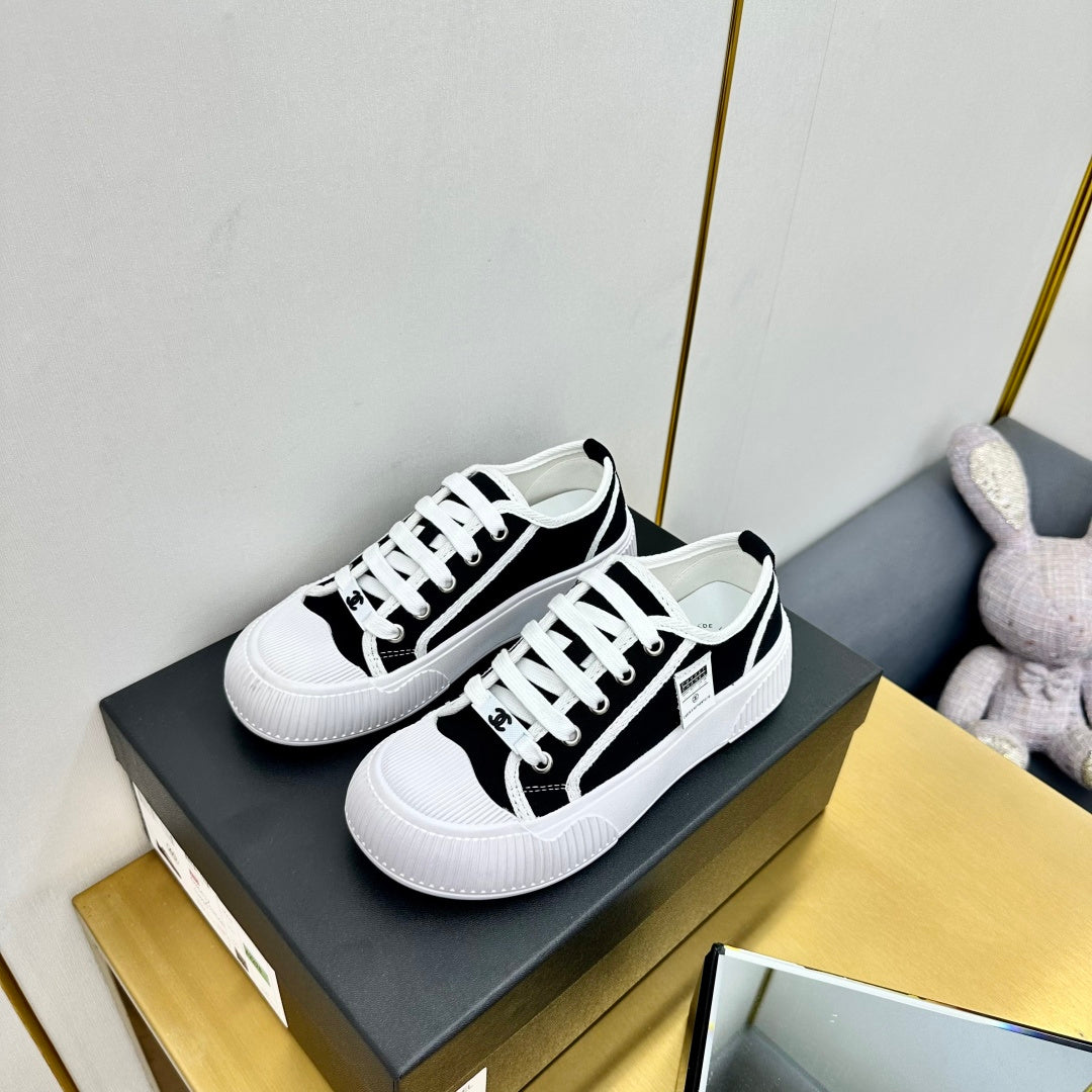 Chanel 2026 Casual Sneakers Waterproof Fabric Sheepskin 832622