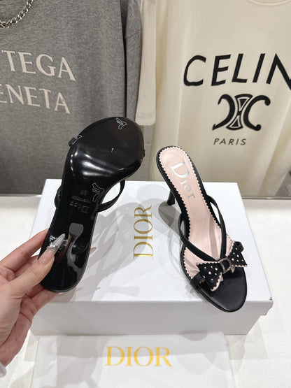 Dior 2026 Bow-Tie High-Heeled Sandal Sheepskin 713141