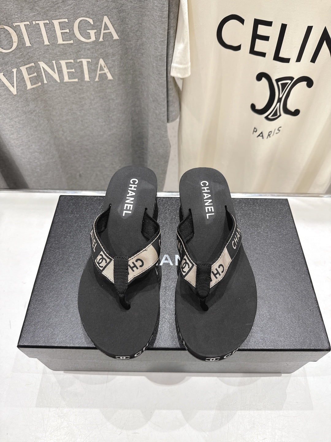 Chanel 2026 Thong Slipper Rubber Fabric 712991