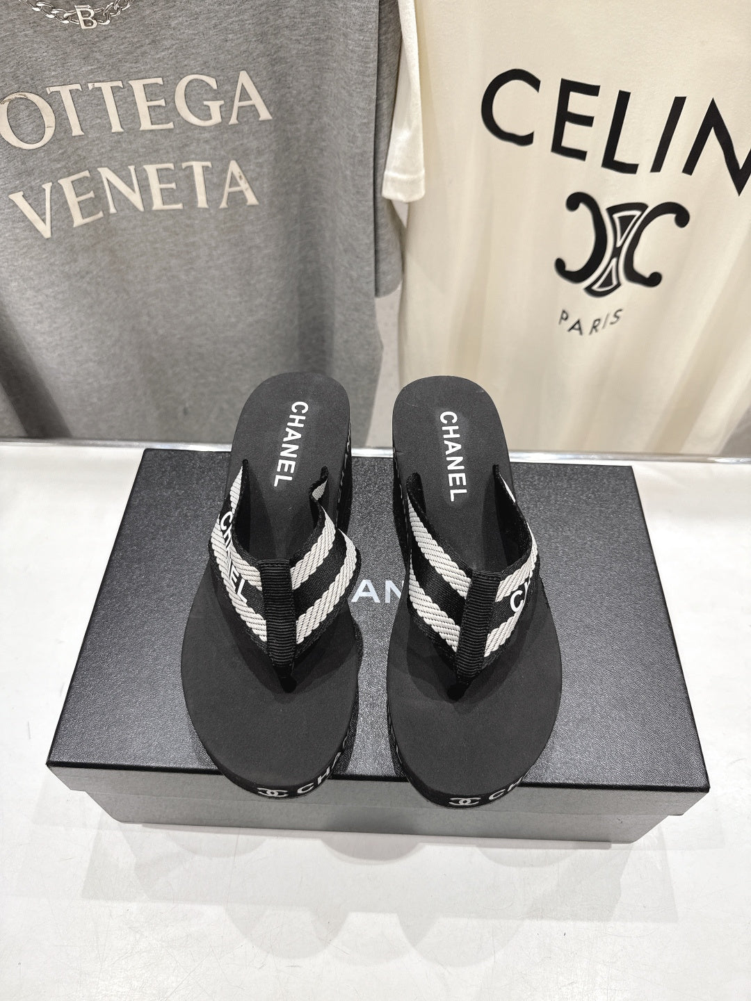 Chanel 2026 Thong Slipper Rubber Fabric 712991