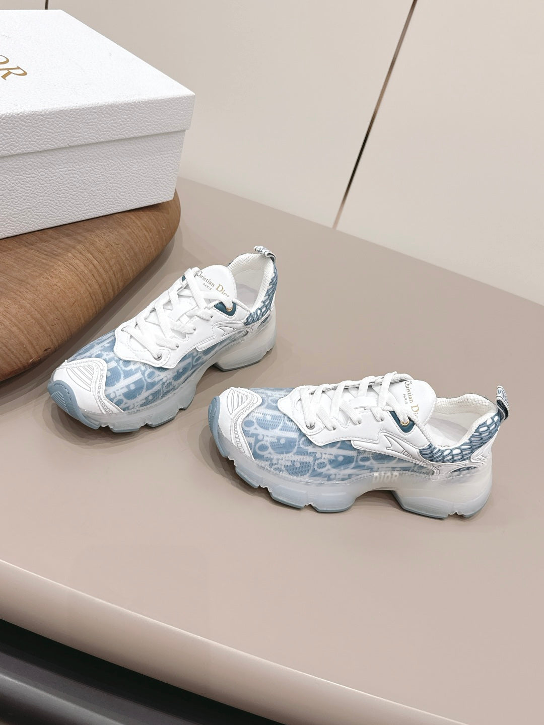 CD 26A Platform Sneakers Mesh Cowhide Suede