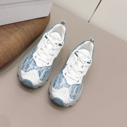 CD 26A Platform Sneakers Mesh Cowhide Suede