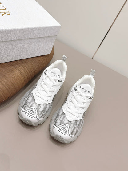 CD 26A Platform Sneakers Mesh Cowhide Suede
