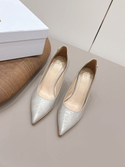 CD 26A Pump 95 Embossed Crocodile Leather