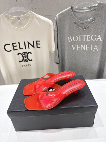 Chanel 2026 Transparent Sole Flip-Flops Beach Sandal 713048