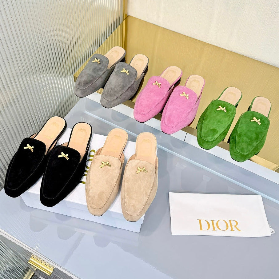 Dior 2026 Bow Mule Multicolor Suede Leather 713683