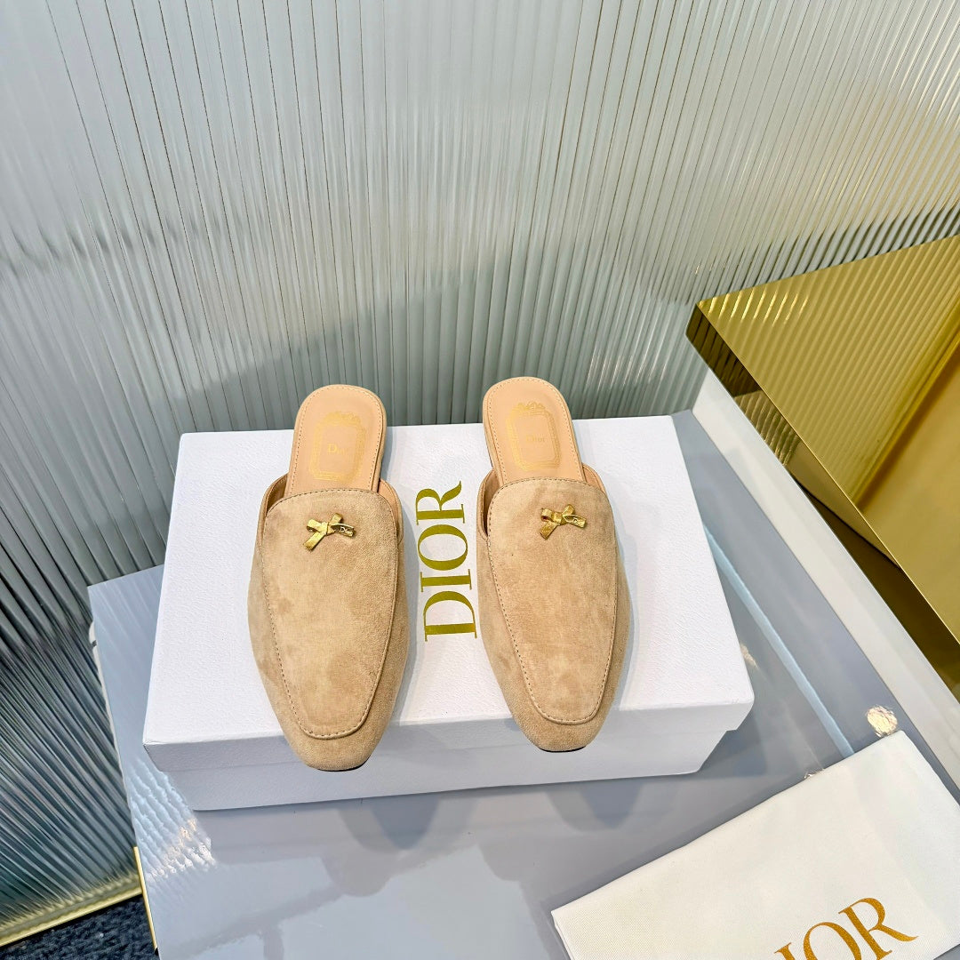 Dior 2026 Bow Mule Multicolor Suede Leather 713683