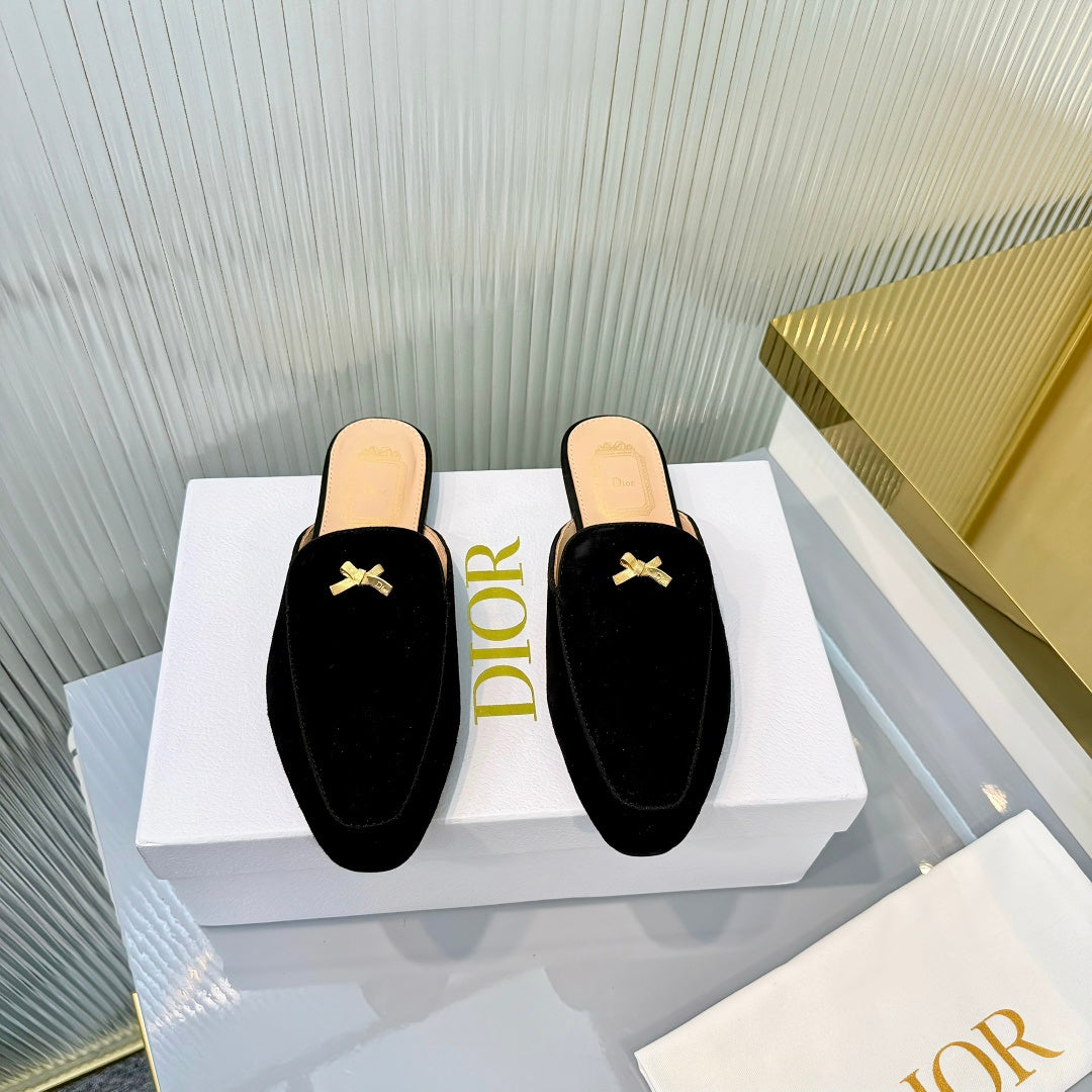 Dior 2026 Bow Mule Multicolor Suede Leather 713683