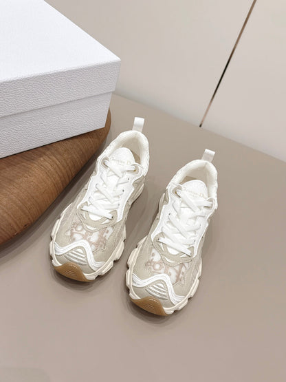 CD 26A Platform Sneakers Mesh Cowhide Suede