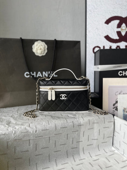 Chanel 2026 Panda Hidden Edition Small Box Bag 19.5cm Lambskin