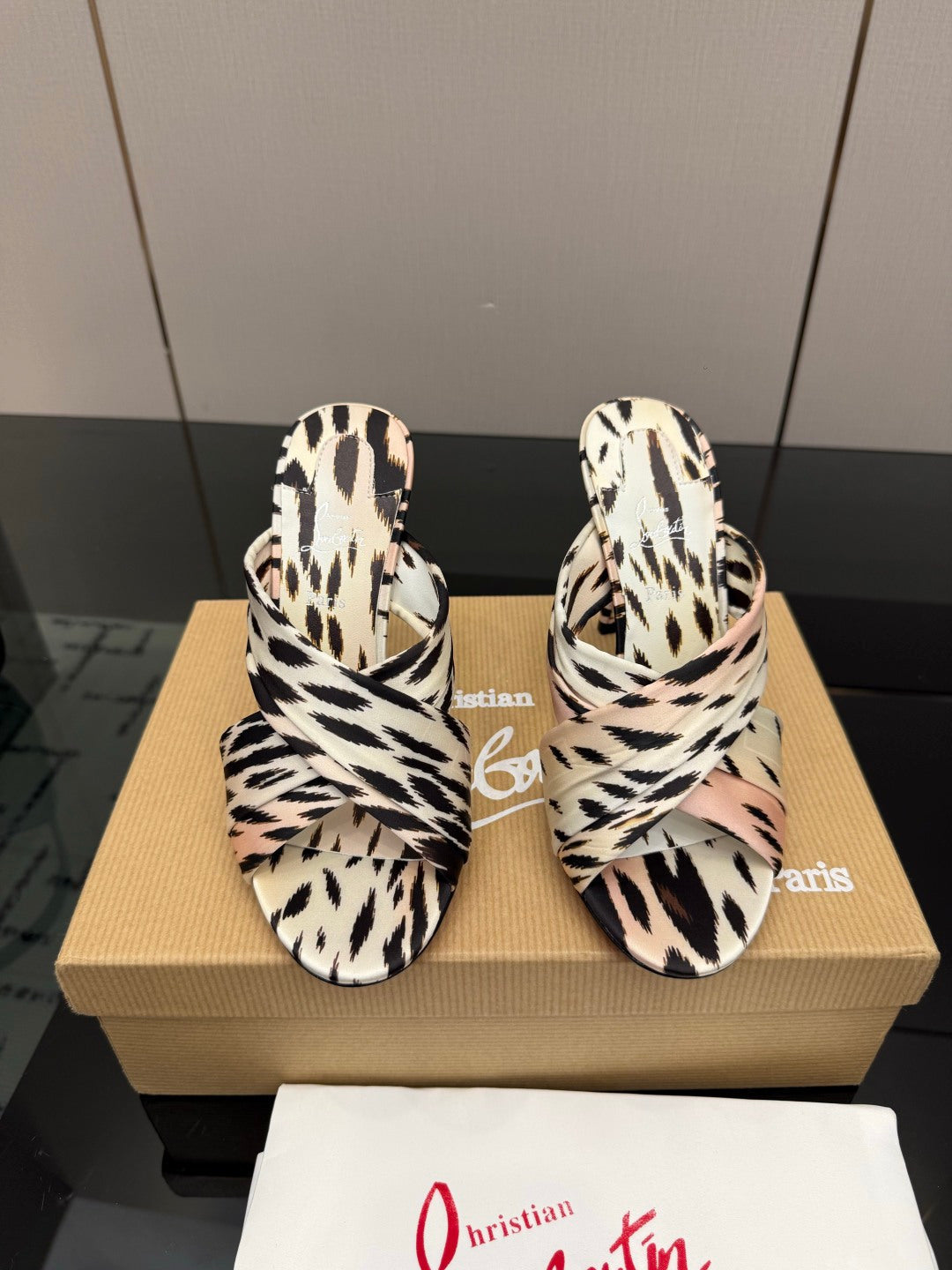 Christian Louboutin 2026 Hight Heels Sandals 100mm Silk Printed Design 791547