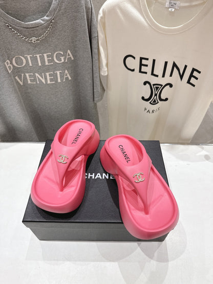Chanel 2026 Flip-Flops Platform Wedge Heels 794233