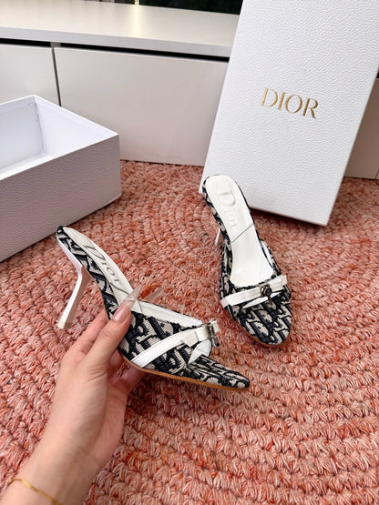 Dior 2026 Cross-Strap Sandal 70mm Canvas Leather 846603