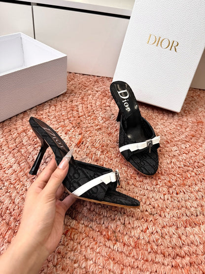 Dior 2026 Cross-Strap Sandal 70mm Canvas Leather 846603