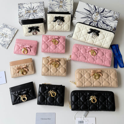Dior 2026 Freesia Wallet and Card Holder Lambskin 156789