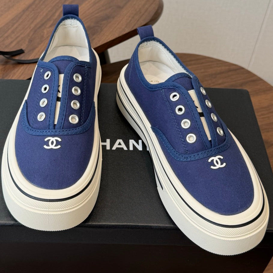 Chanel 2026 Casual Sneaker Canvas Sheepskin 833974