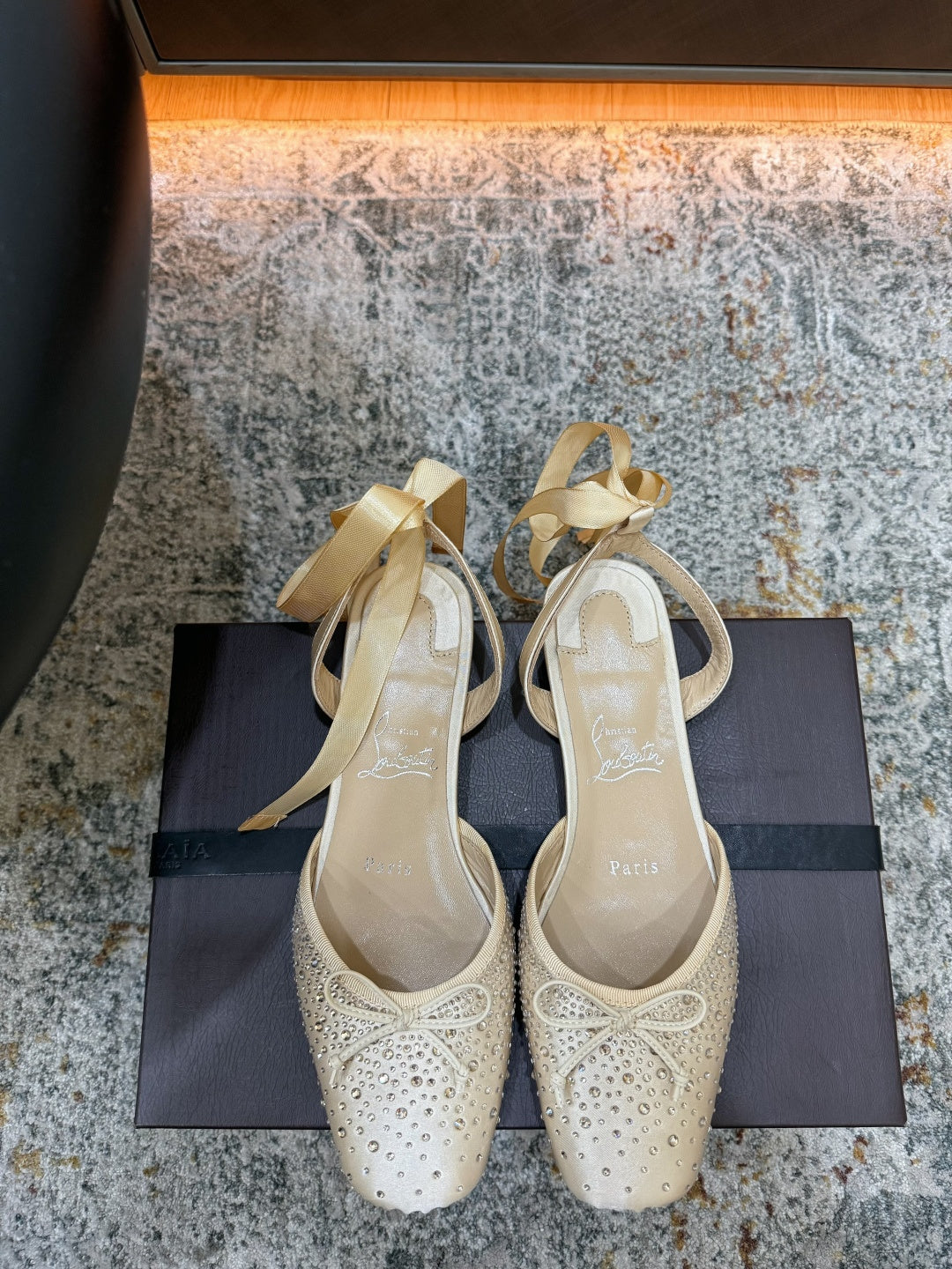 Christian Louboutin 2026 Ballet Flat 20mm Silk Leather 827594