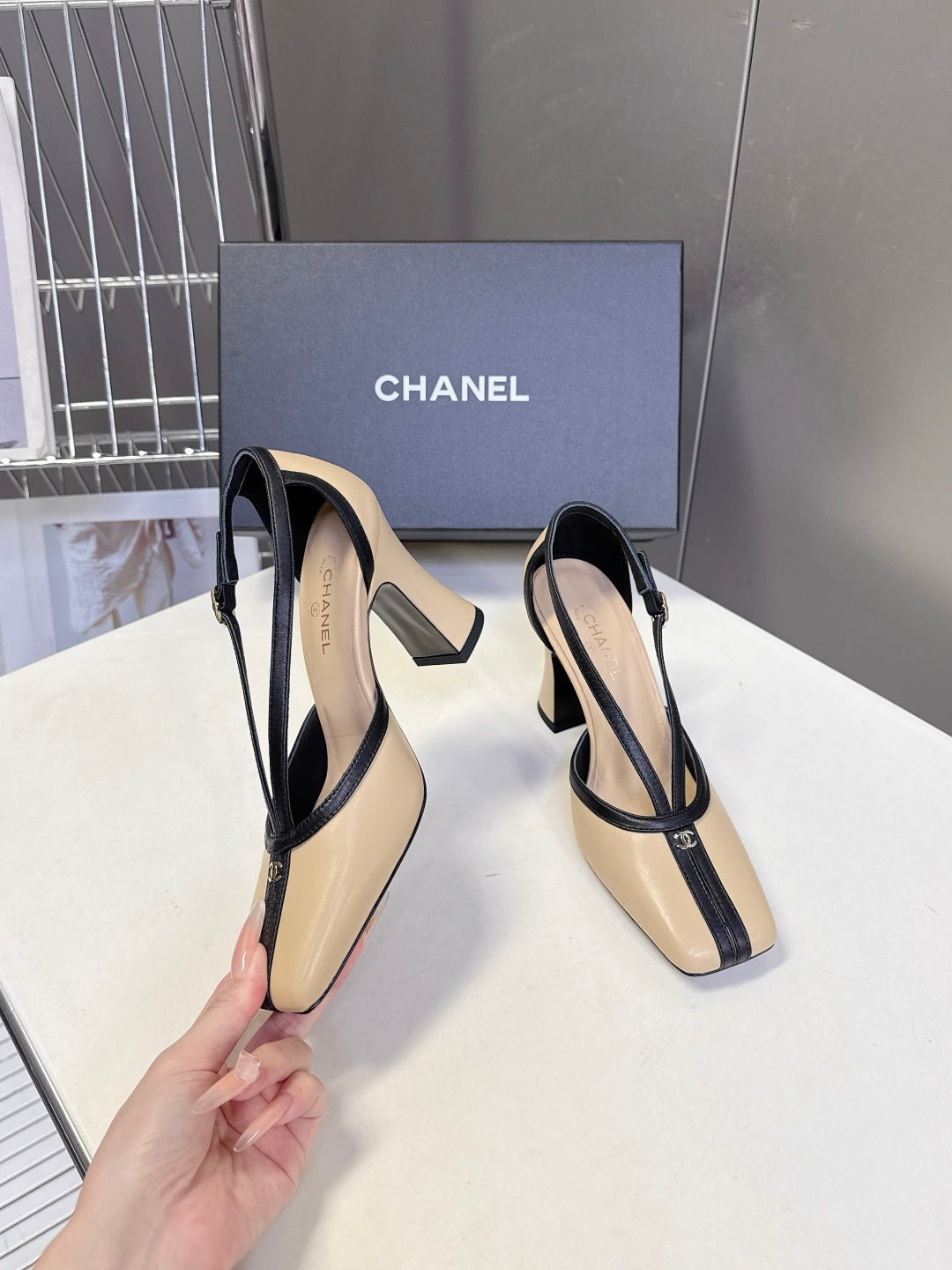 Chanel 2026 Mary Jane Slingback 85mm Patent Calfskin 895338