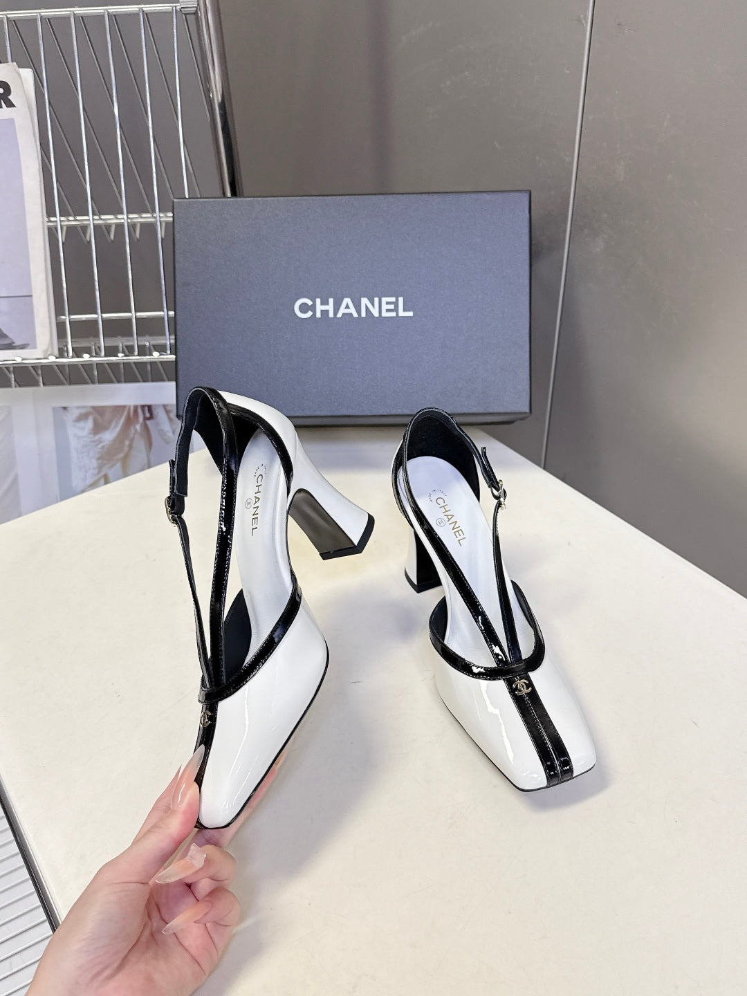 Chanel 2026 Mary Jane Slingback 85mm Patent Calfskin 895338