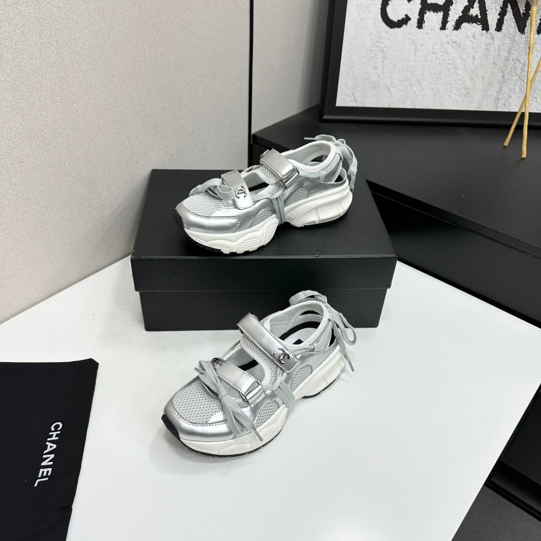 Chanel 2026 Casual Sneakers 30mm Mesh Calfskin 894891