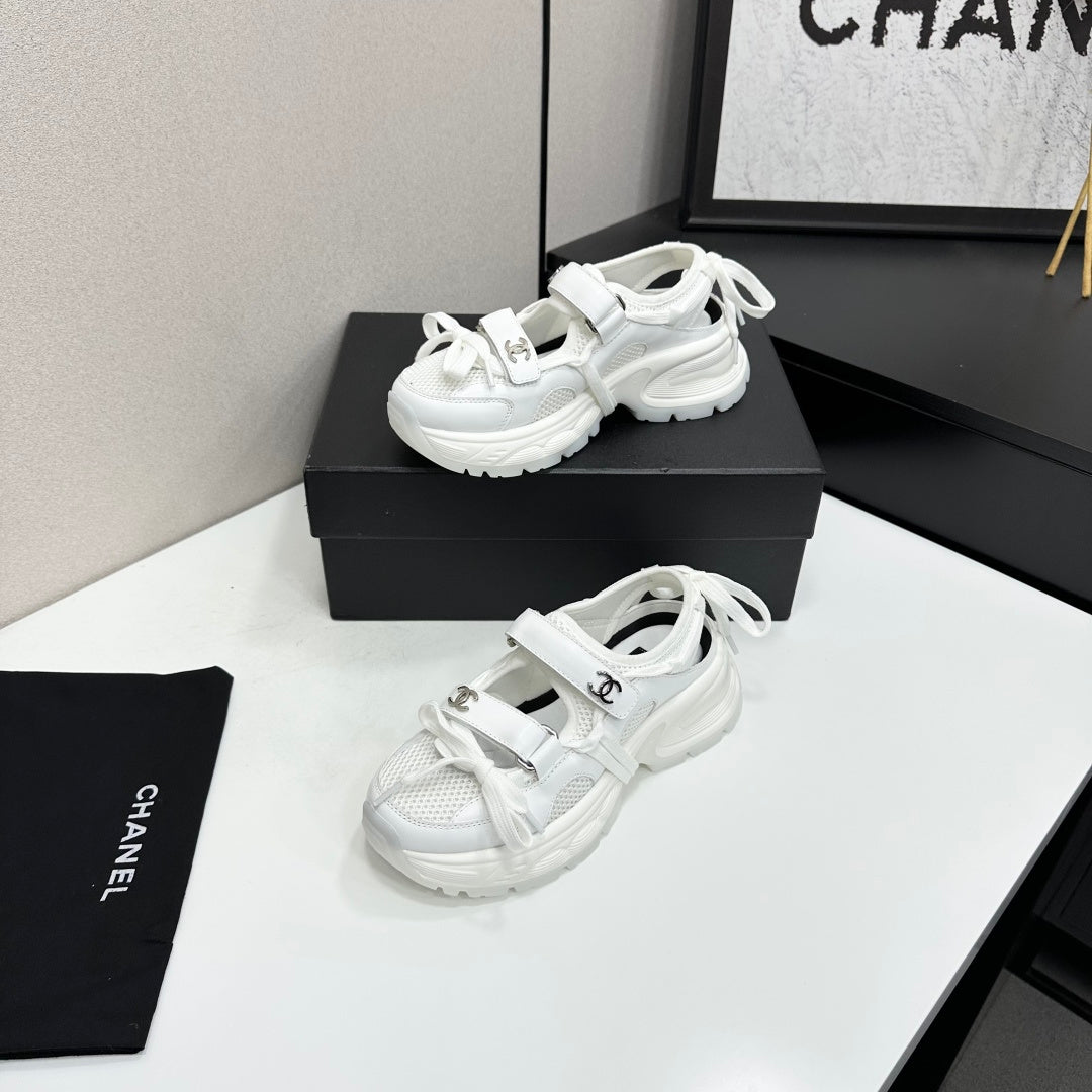 Chanel 2026 Premium Casual Sneakers 55mm Mesh Calfskin 894895