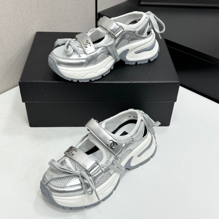 Chanel 2026 Premium Casual Sneakers 55mm Mesh Calfskin 894895