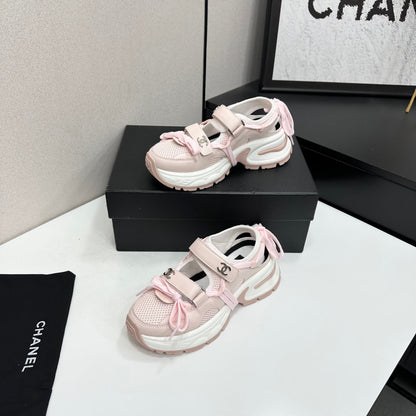 Chanel 2026 Premium Casual Sneakers 55mm Mesh Calfskin 894895