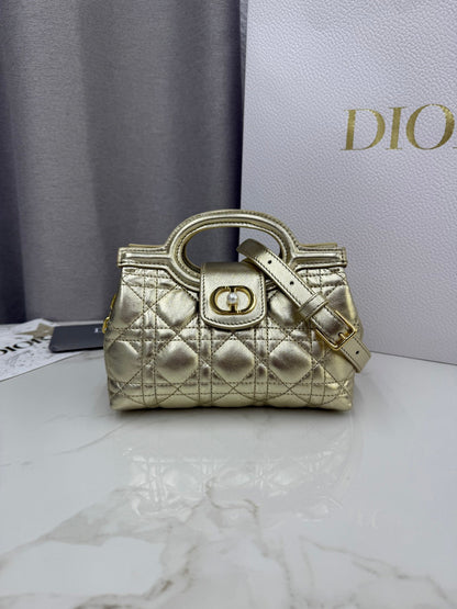 Dior 2026 Jolie Top Handle Mini Chain Handbag 18.5cm Grained Calfskin