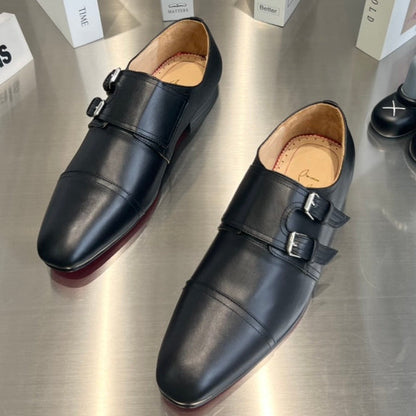 Christian Louboutin Mortimer Double Monk Strap Loafer Leather 863804