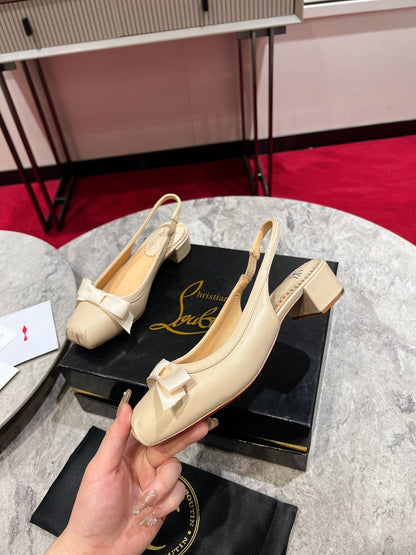 Christian Louboutin Mamadrague Slingback Pumps Leather 825307
