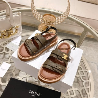 Celine 26 Tippi Triomphe Sandals Calfskin Leather 736593
